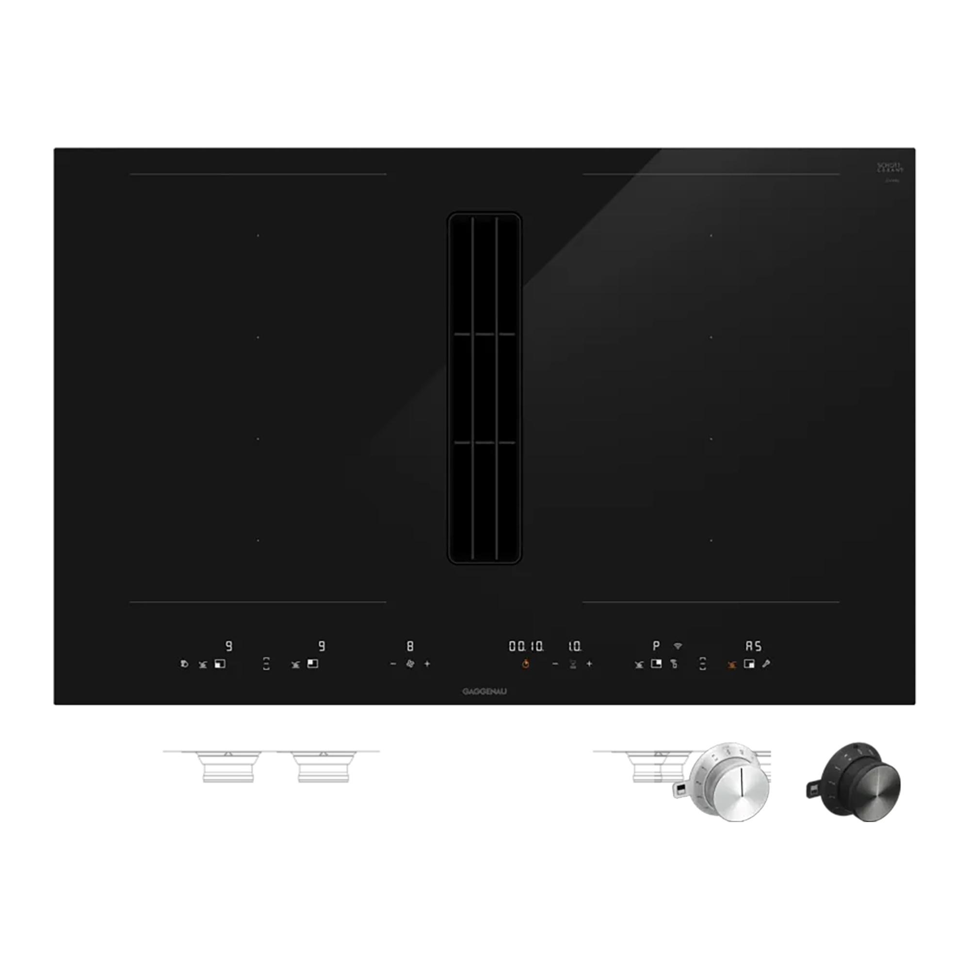 CV482105 Індукційна поверхня із вбудованою системою вентиляції GAGGENAU серії vario 400 