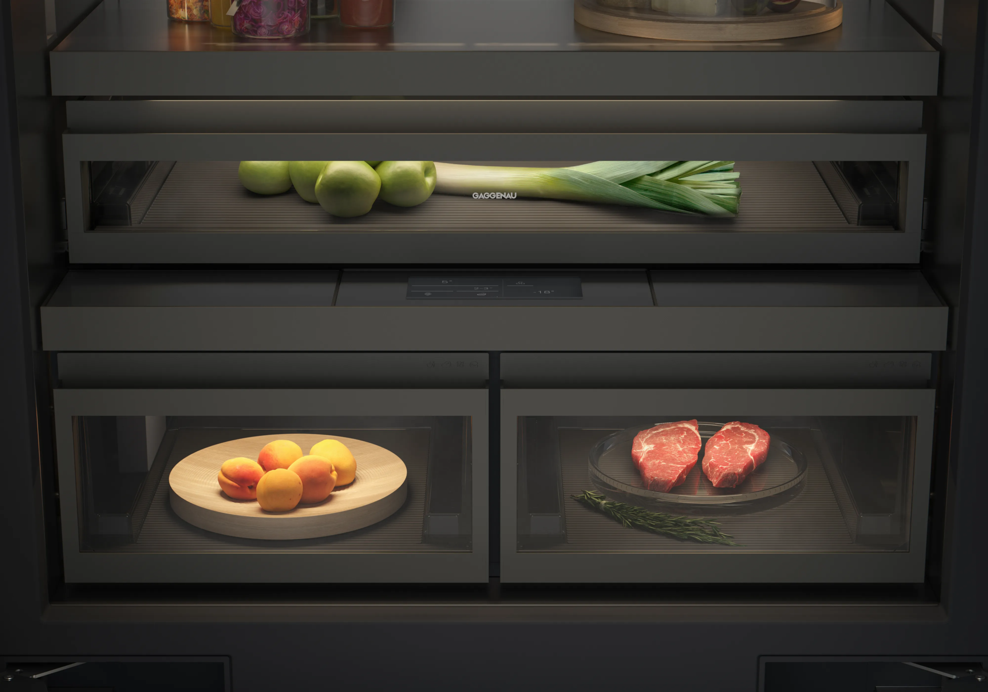 Комбінований холодильник з морозильною камерою GAGGENAU Vario Cooling Express RVY497190
